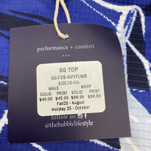 The Bubble Womens GG Tank Top‎ Blue Size Medium NWT - Picture 7 of 10